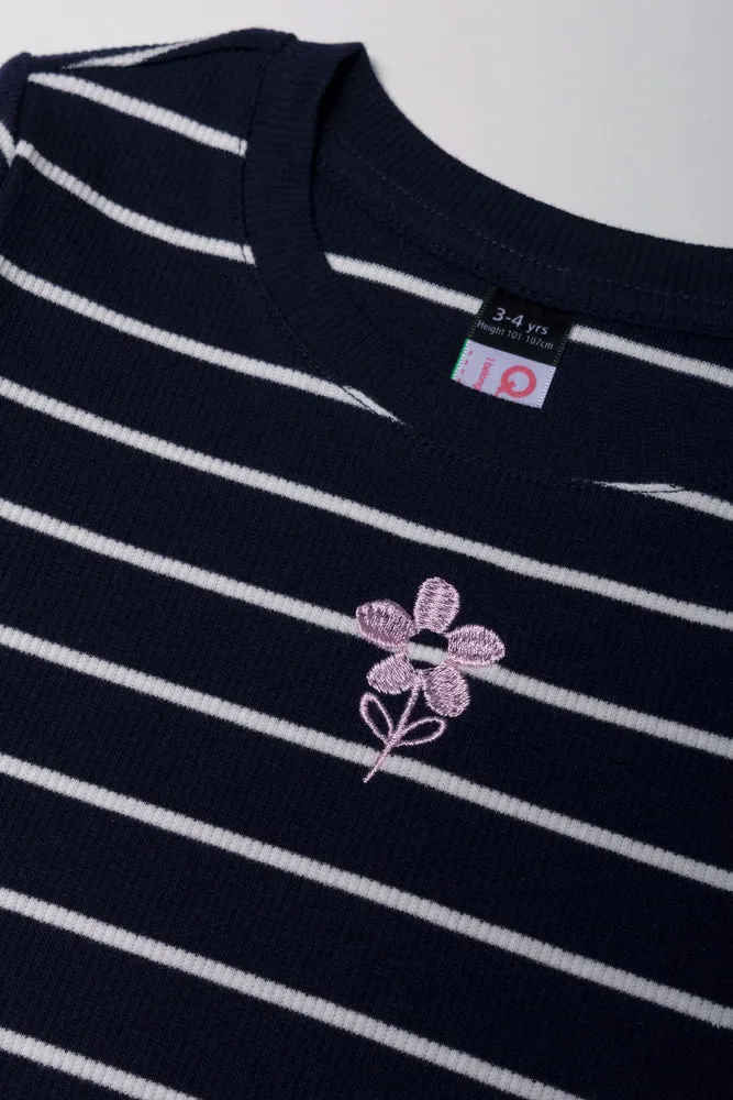 2 Pack Long Sleeve T-Shirt Pink & Navy