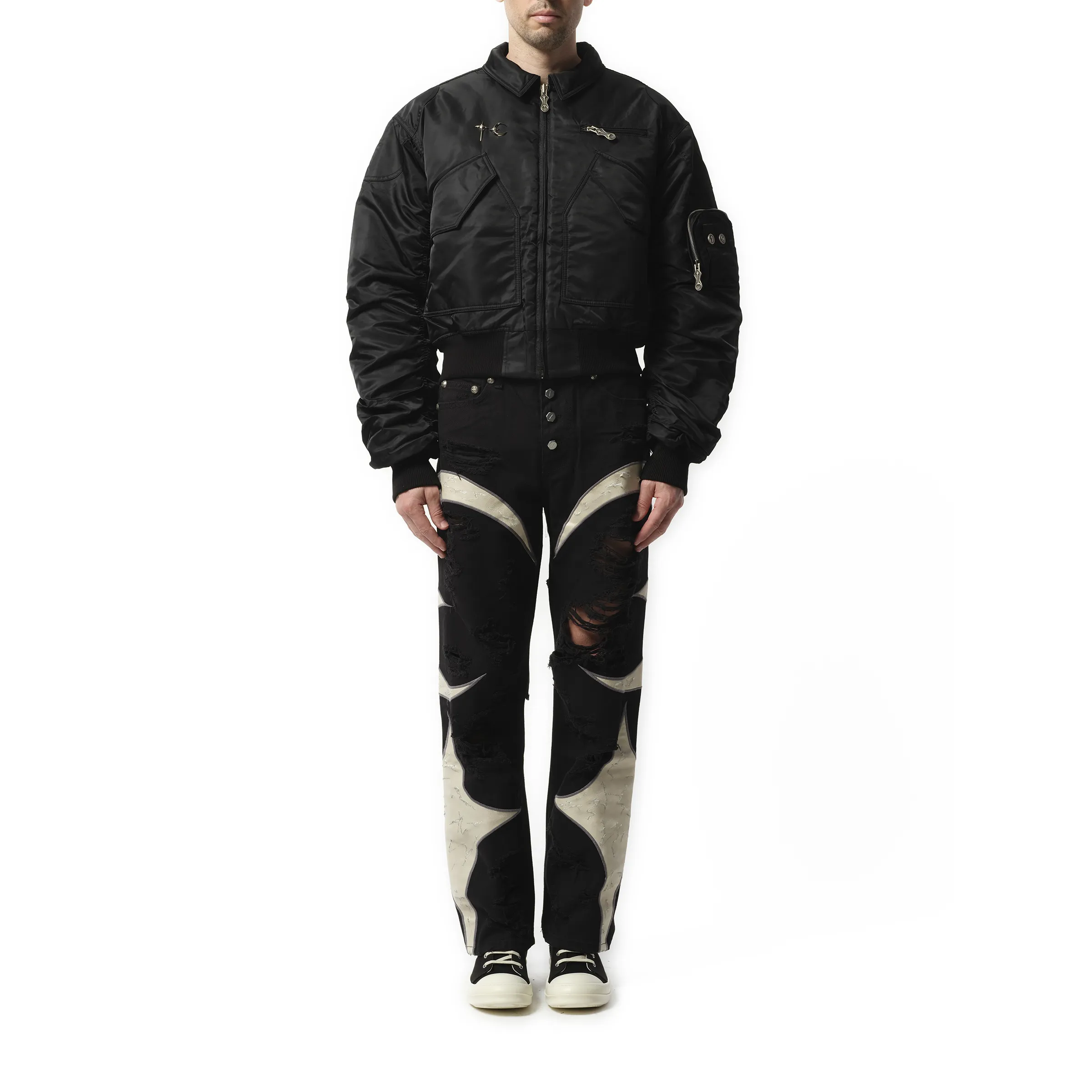 a bird wants to fly high Jacket in Black