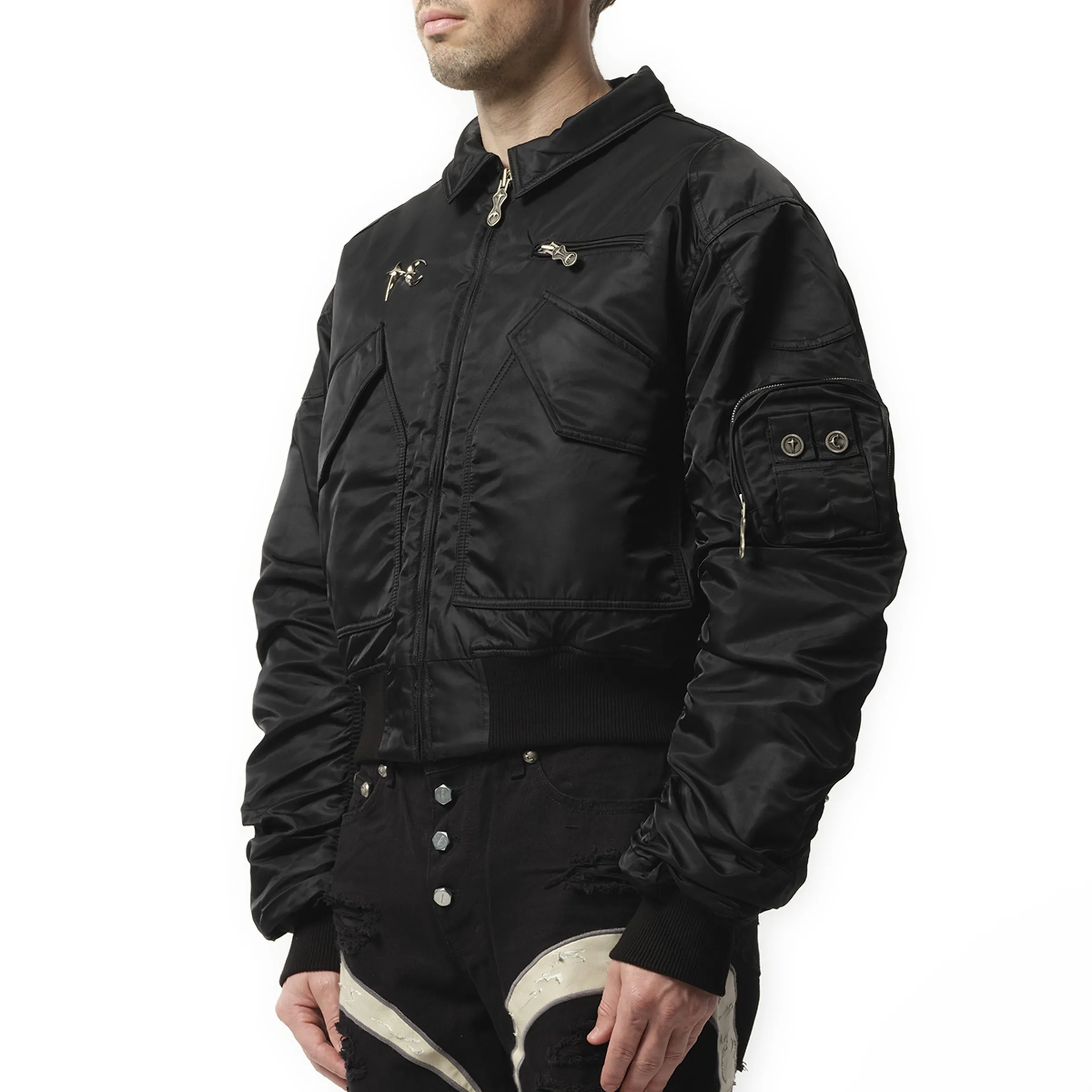 a bird wants to fly high Jacket in Black