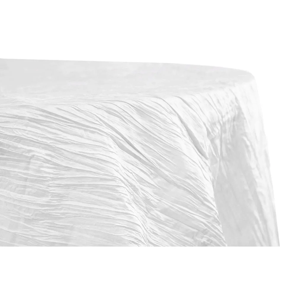 Accordion Crinkle Taffeta 132" Round Tablecloth - Alpha Cotton