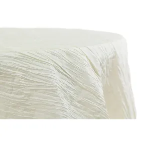 Accordion Crinkle Taffeta 132" Round Tablecloth - Alpha Cotton