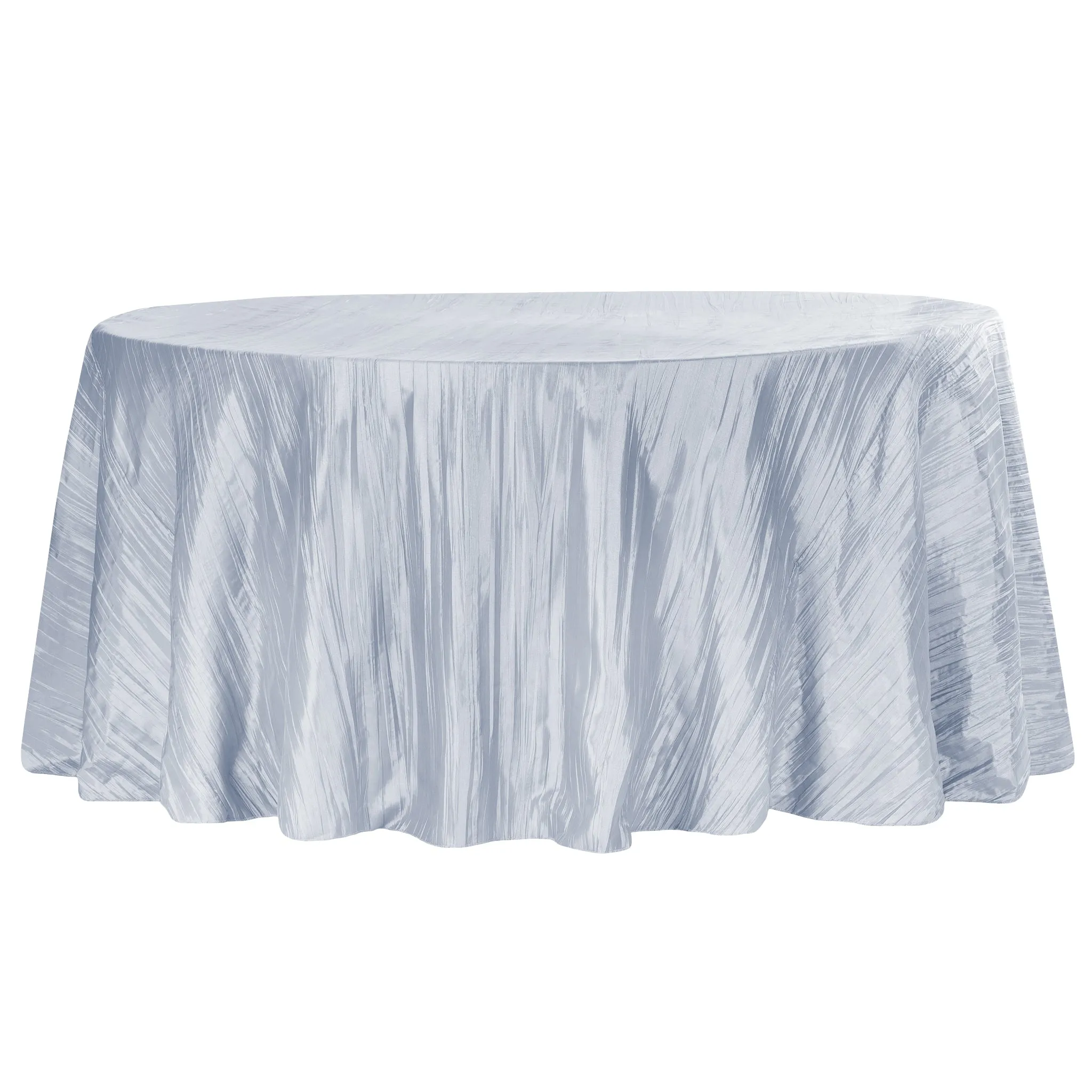 Accordion Crinkle Taffeta 132" Round Tablecloth - Alpha Cotton
