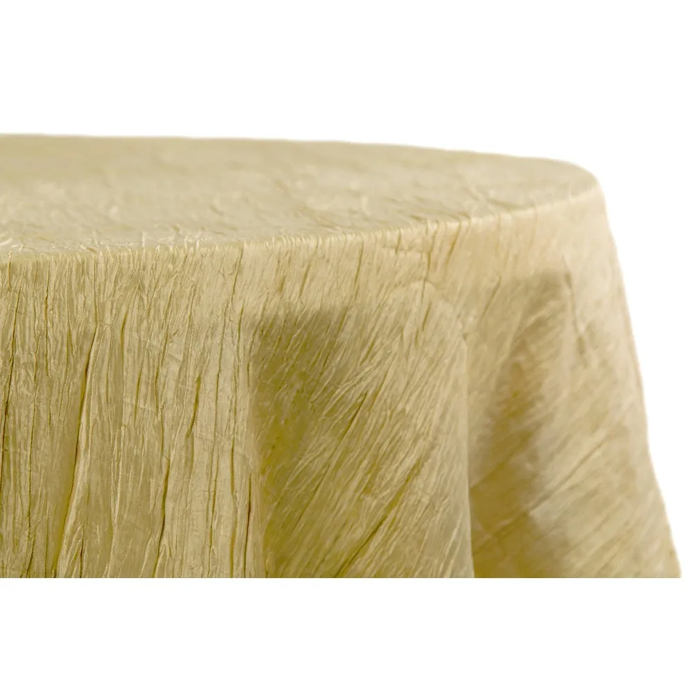 Accordion Crinkle Taffeta 132" Round Tablecloth - Alpha Cotton