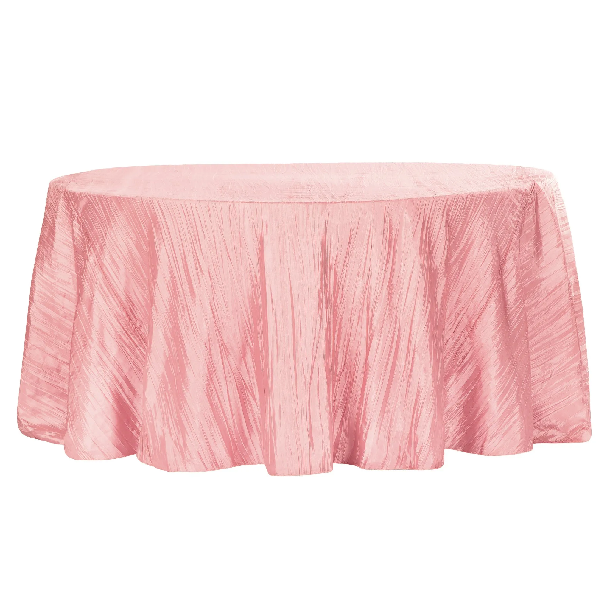 Accordion Crinkle Taffeta 132" Round Tablecloth - Alpha Cotton