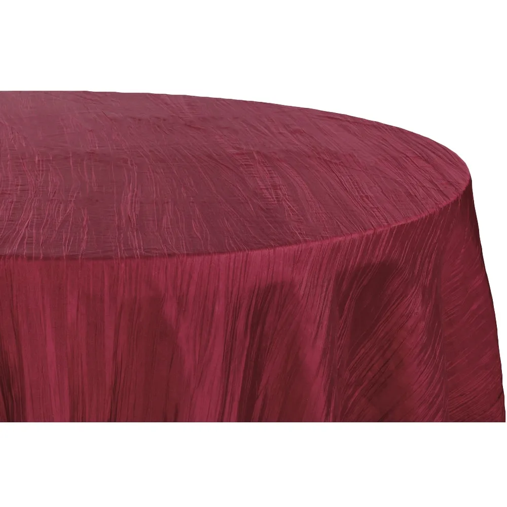 Accordion Crinkle Taffeta 132" Round Tablecloth - Alpha Cotton