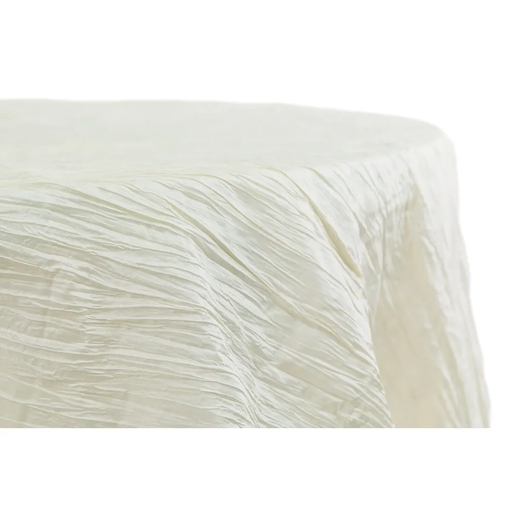 Accordion Crinkle Taffeta 132" Round Tablecloth - Alpha Cotton