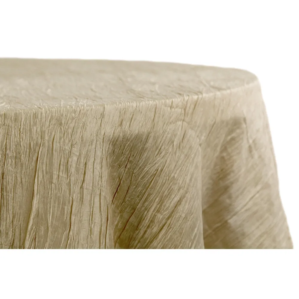 Accordion Crinkle Taffeta 132" Round Tablecloth - Alpha Cotton