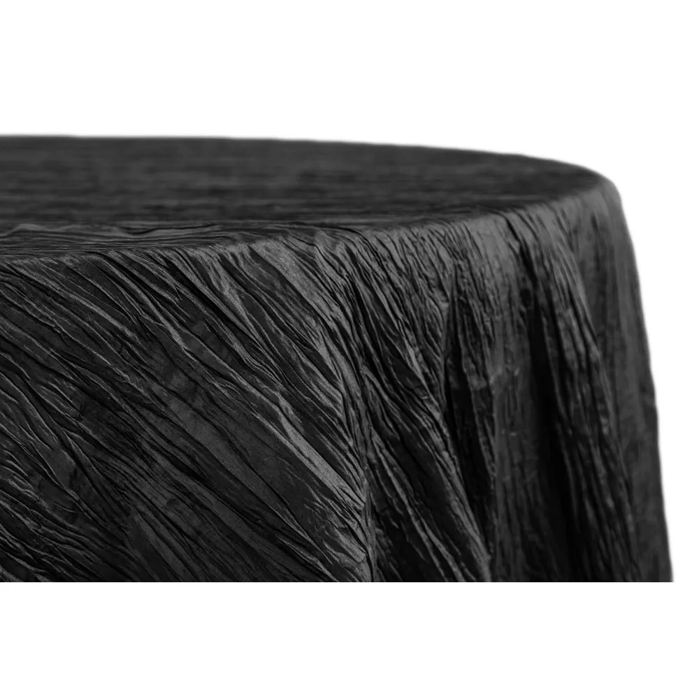 Accordion Crinkle Taffeta 132" Round Tablecloth - Alpha Cotton
