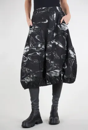 Adley Skirt, Chrome/Black