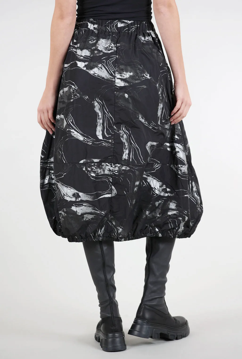 Adley Skirt, Chrome/Black
