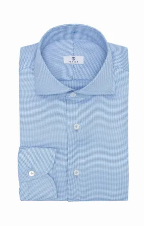 Albini Blue Micro-Design 365 Easy Care Fine Cotton