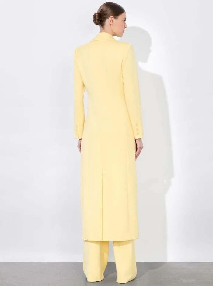 Alice   Olivia Macey Long Blazer in Butter