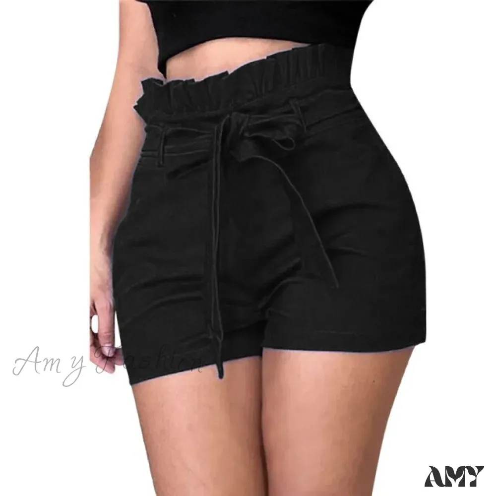 Amy Fashion - Fashion Casual Cotton Solid Colors Shorts
