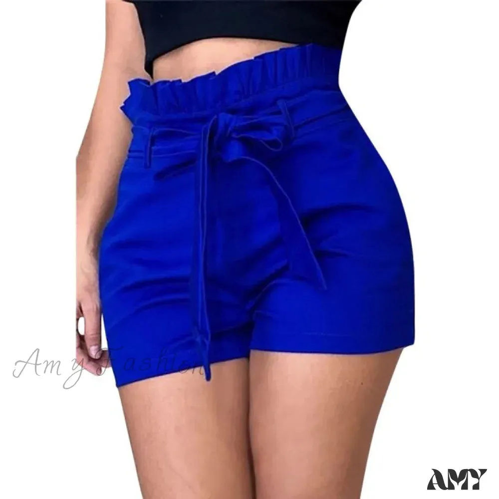 Amy Fashion - Fashion Casual Cotton Solid Colors Shorts