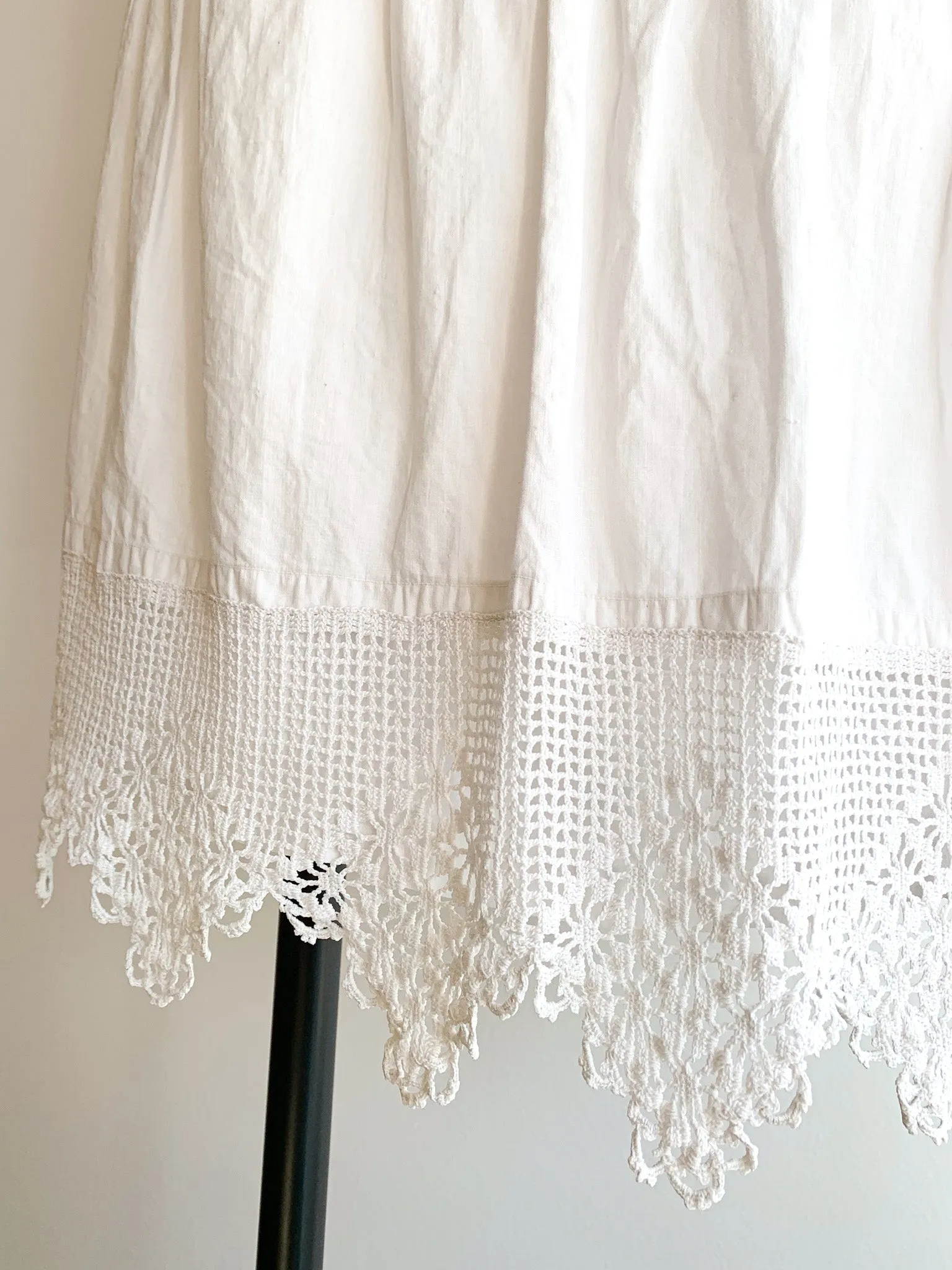 Antique Cotton & Crochet Summer Dress