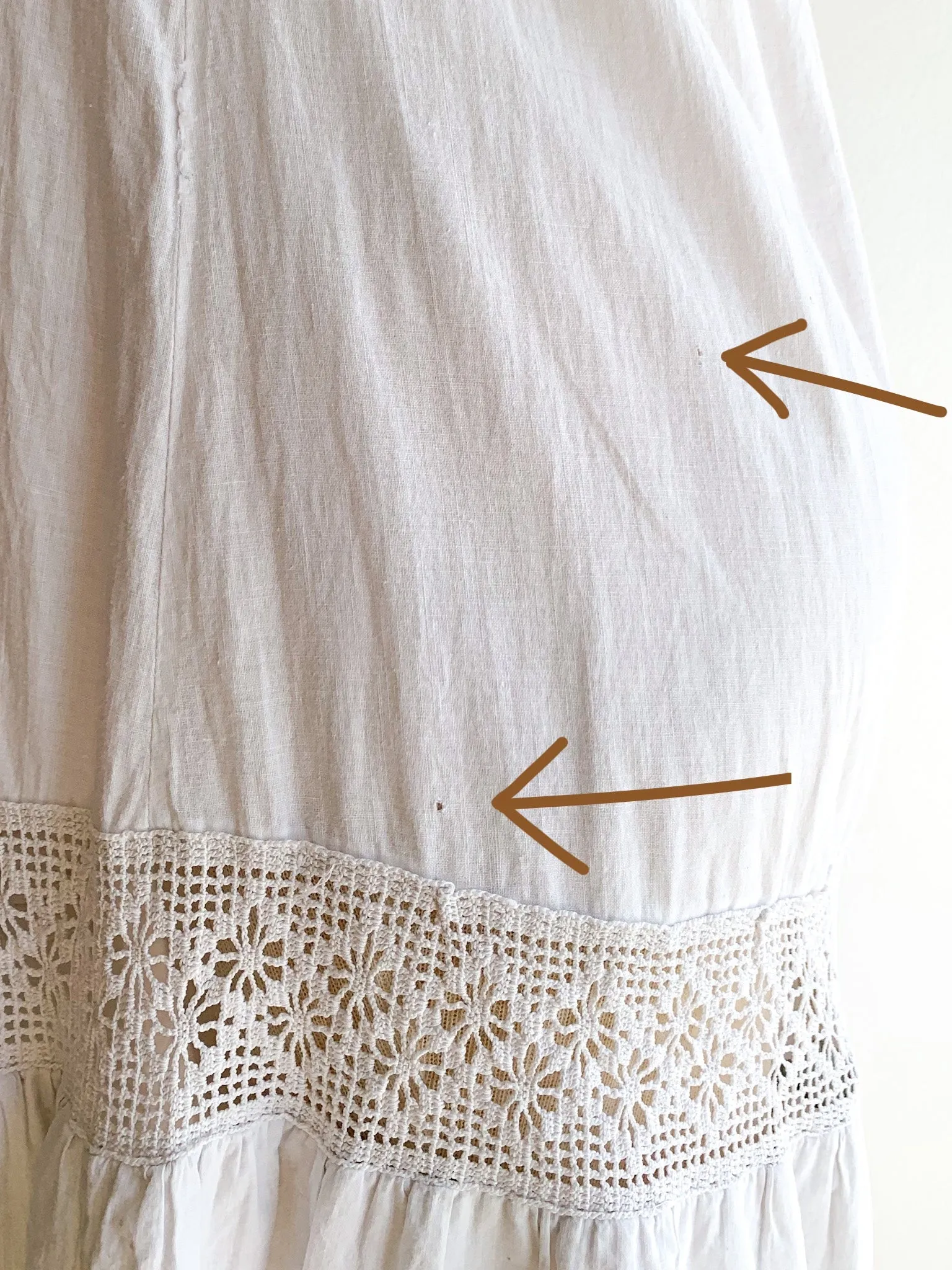 Antique Cotton & Crochet Summer Dress