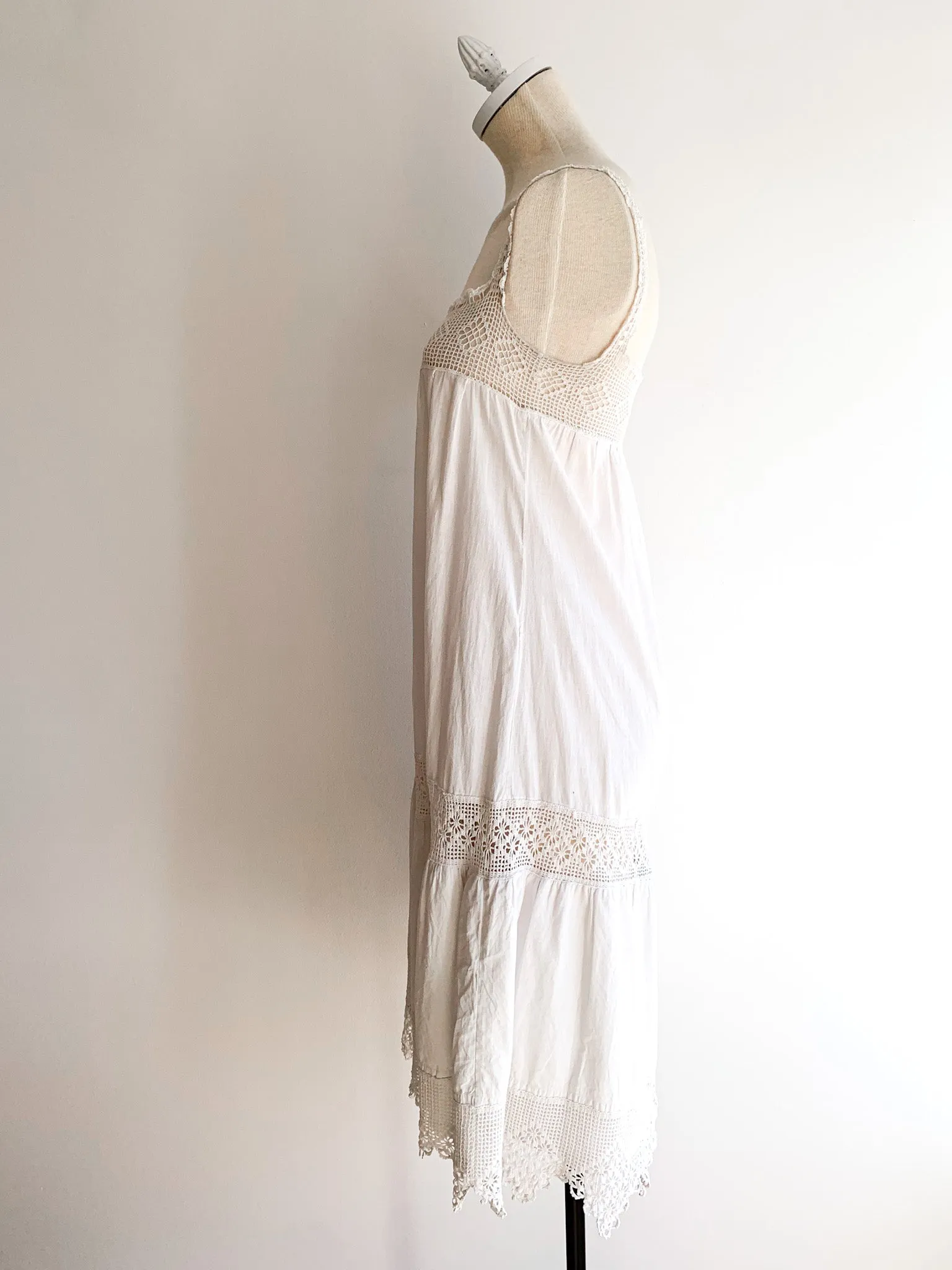Antique Cotton & Crochet Summer Dress