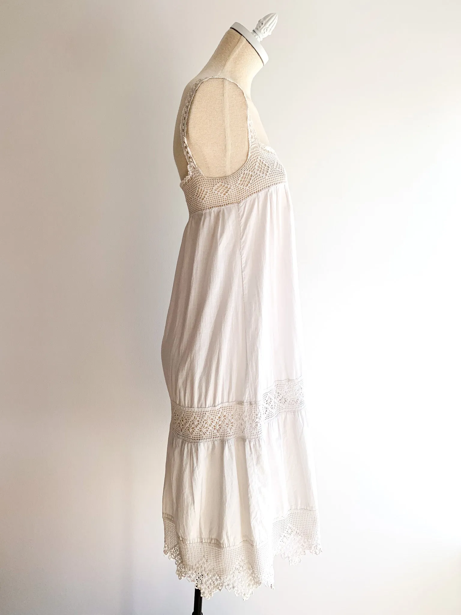 Antique Cotton & Crochet Summer Dress