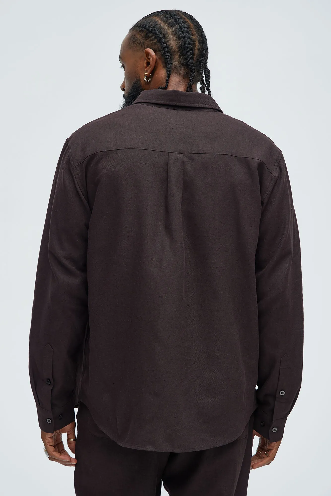 Bahamas Linen Long Sleeve Shirt - Brown