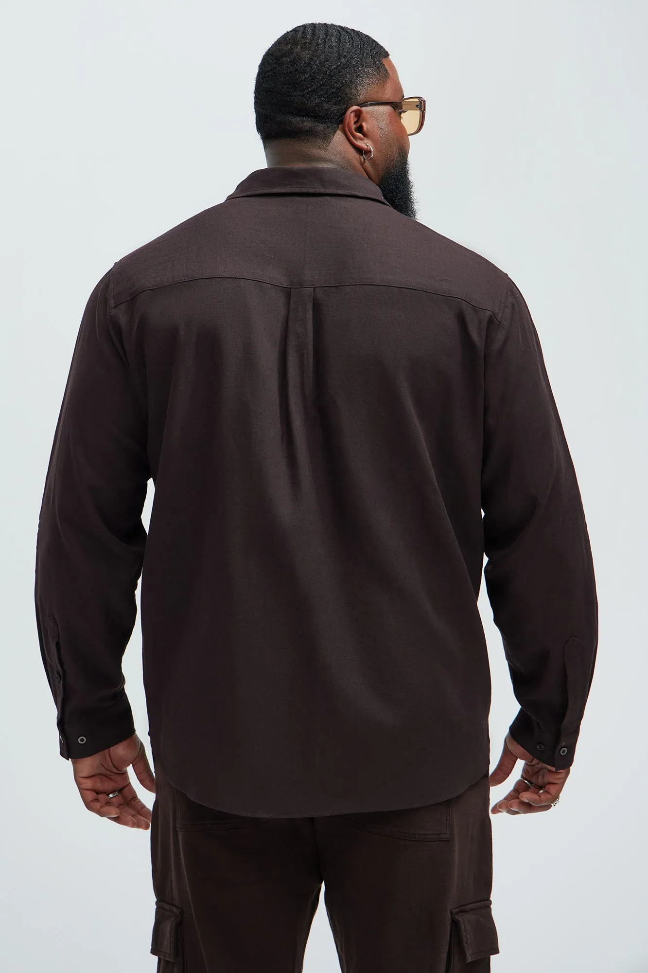 Bahamas Linen Long Sleeve Shirt - Brown