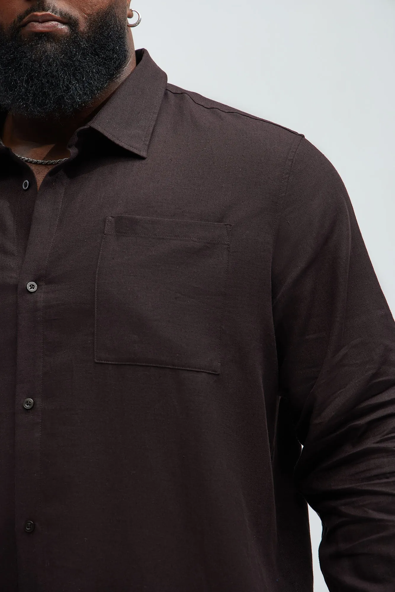 Bahamas Linen Long Sleeve Shirt - Brown