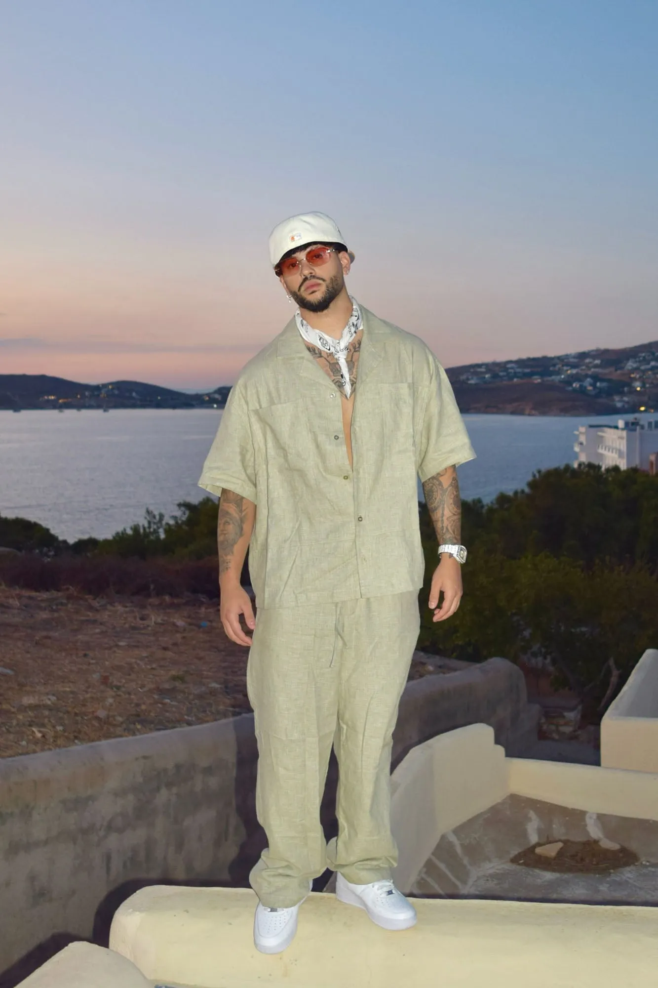 Bahamas Straight Linen Pants - Green