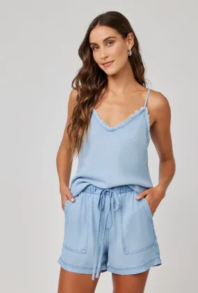 Bella Dahl Frayed Cami - Coastal Spray Wash