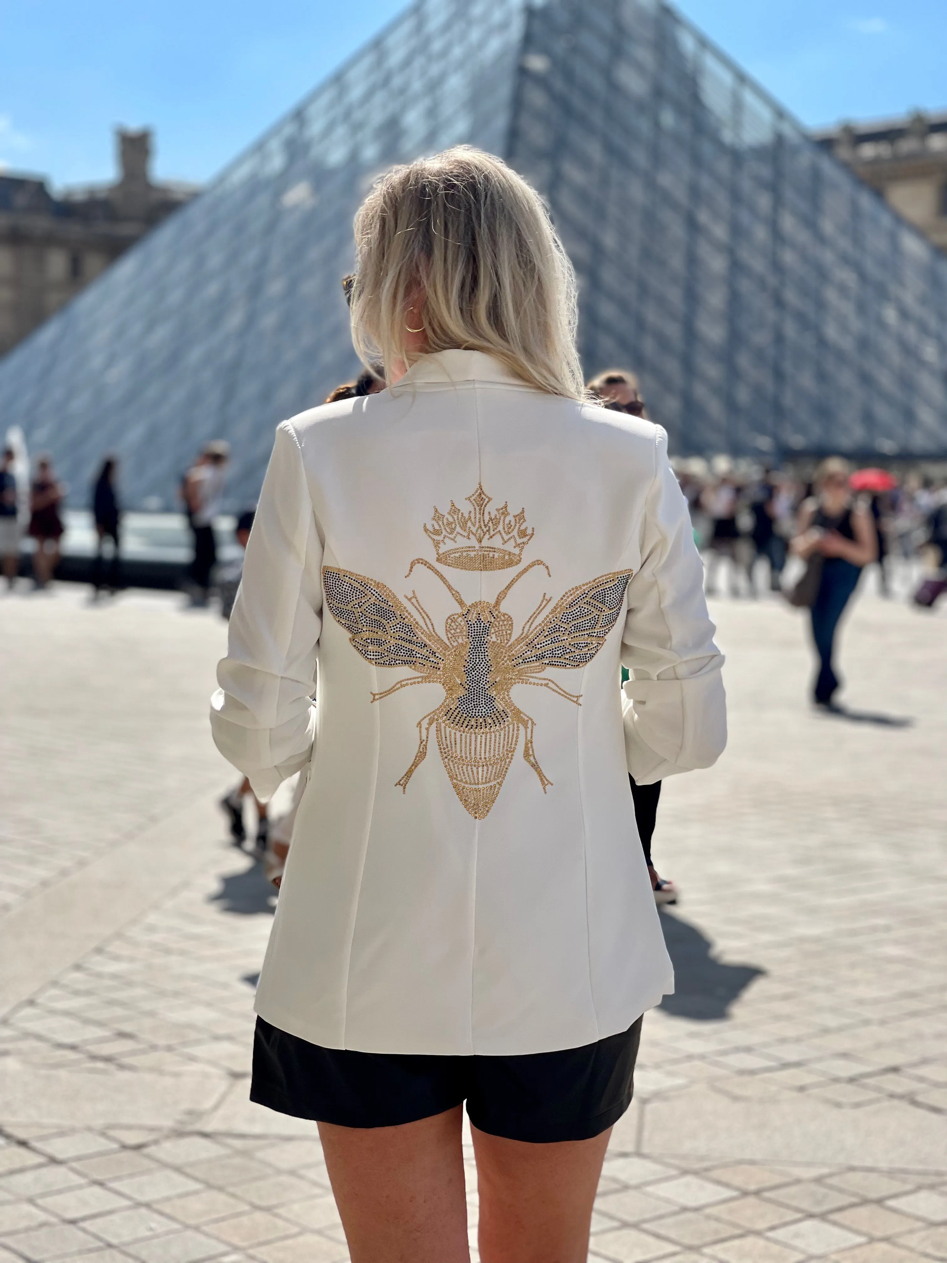 BEST SELLER!! The Rock Studded Blazer in White
