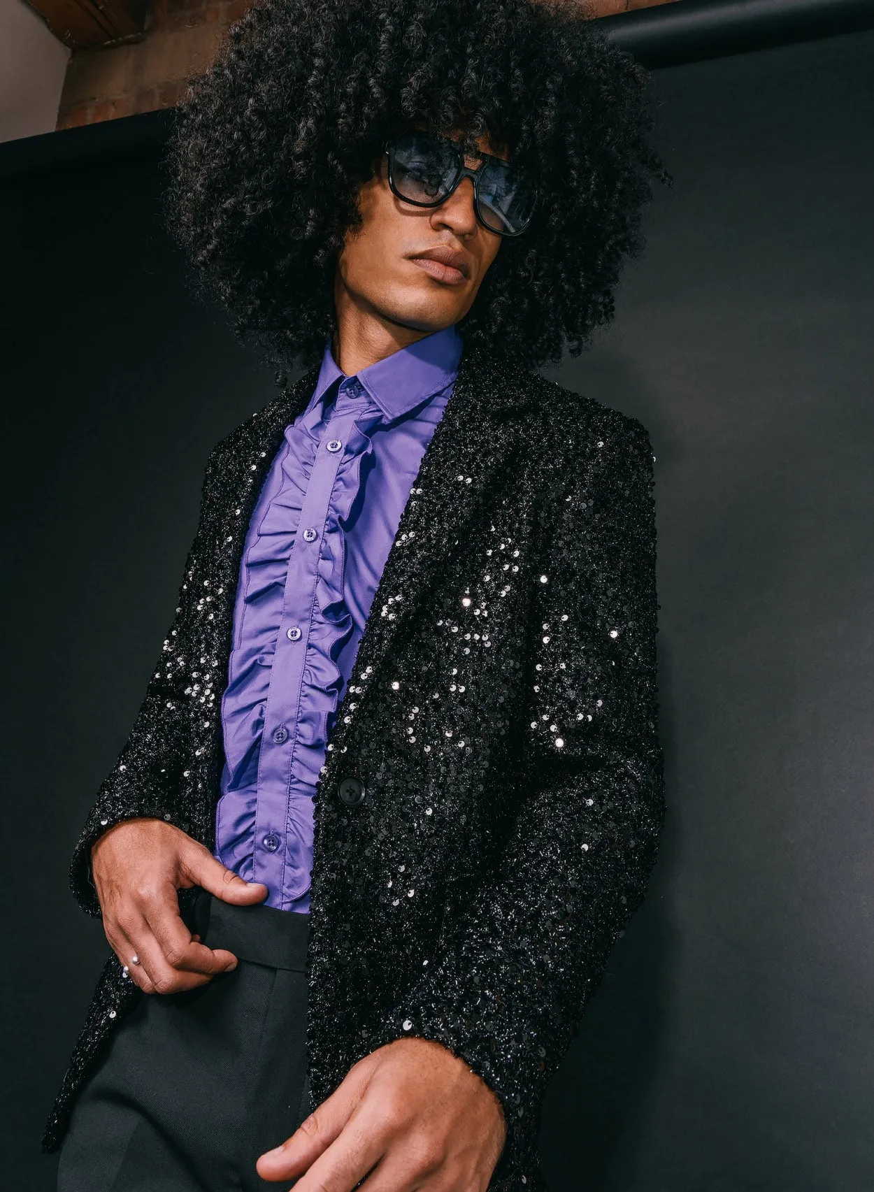 Black Sequin Blazer