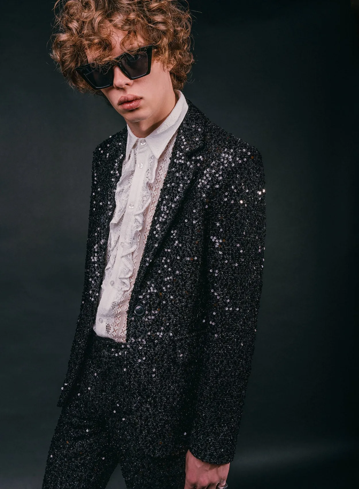 Black Sequin Blazer