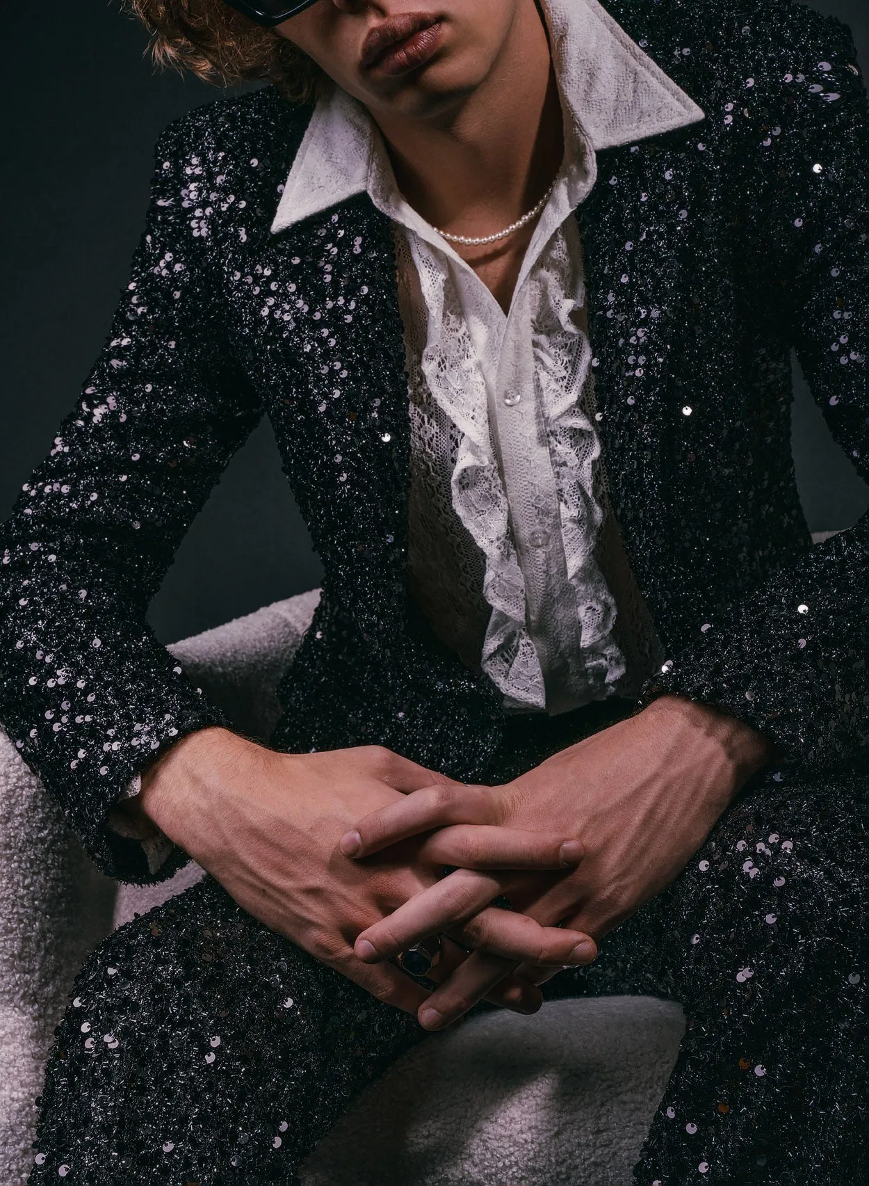 Black Sequin Blazer
