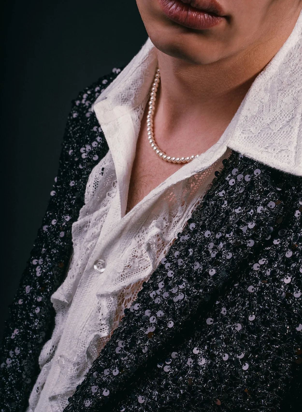 Black Sequin Blazer