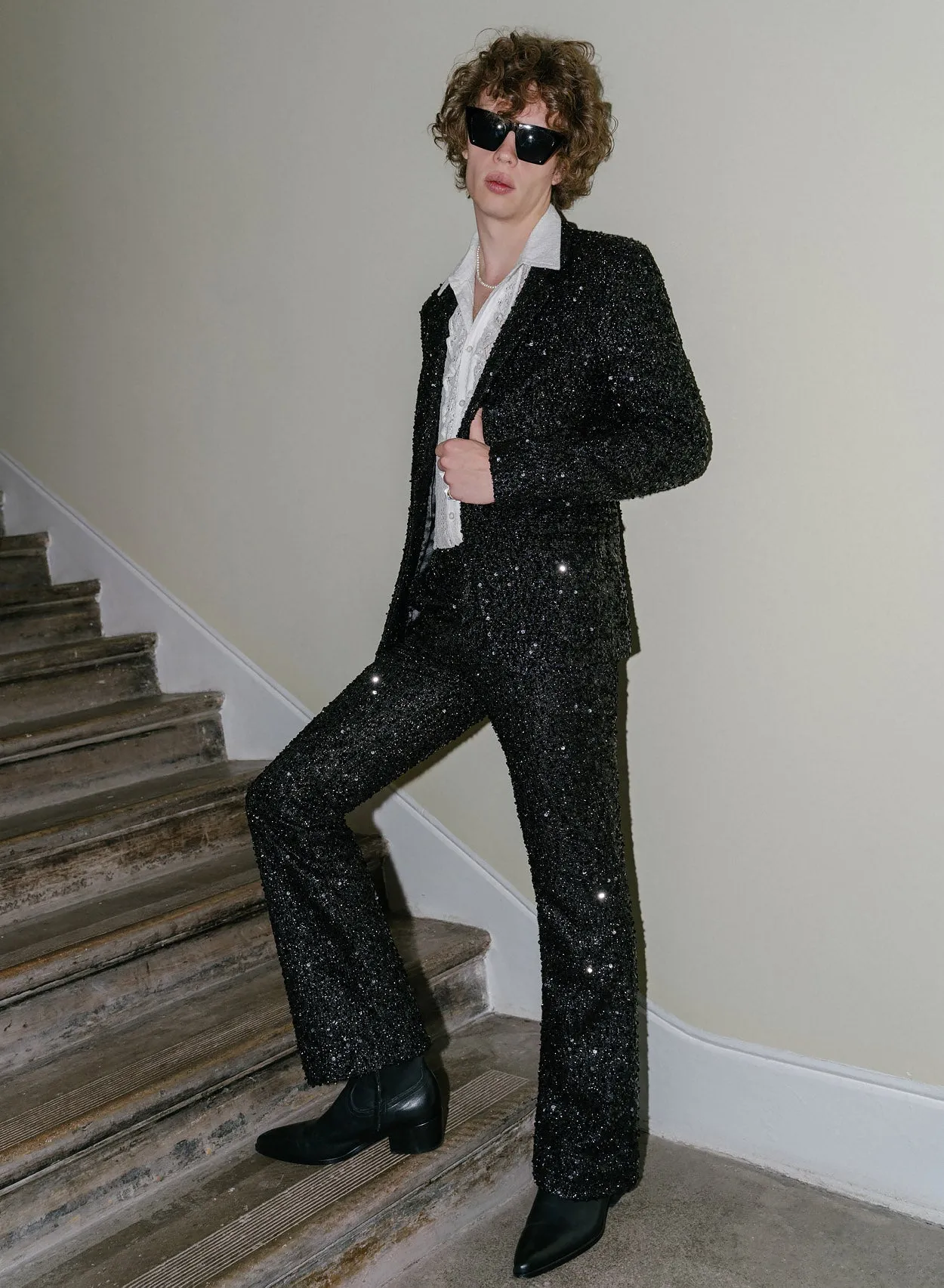Black Sequin Blazer