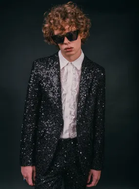 Black Sequin Blazer