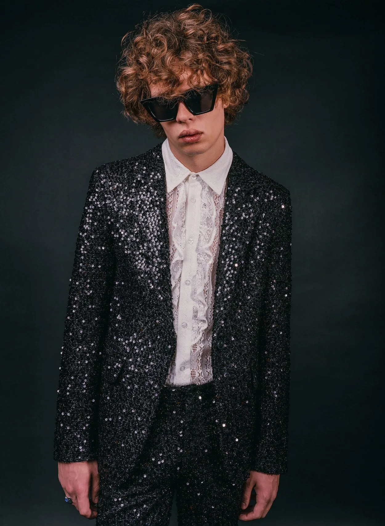 Black Sequin Blazer