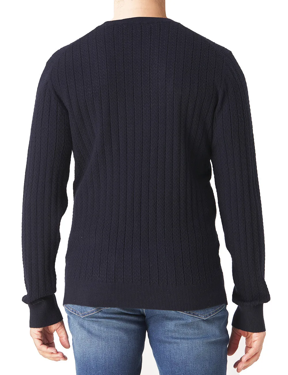 Cable Link Crewneck Sweater