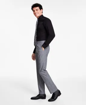 Calvin Klein Mens Slim fit Dress Pants 33 / 30 Black Plaid Stretch