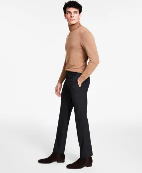 Calvin Klein Mens Slim Fit Glen Plaid Dress Pants Charcoal Blue 32 x 32