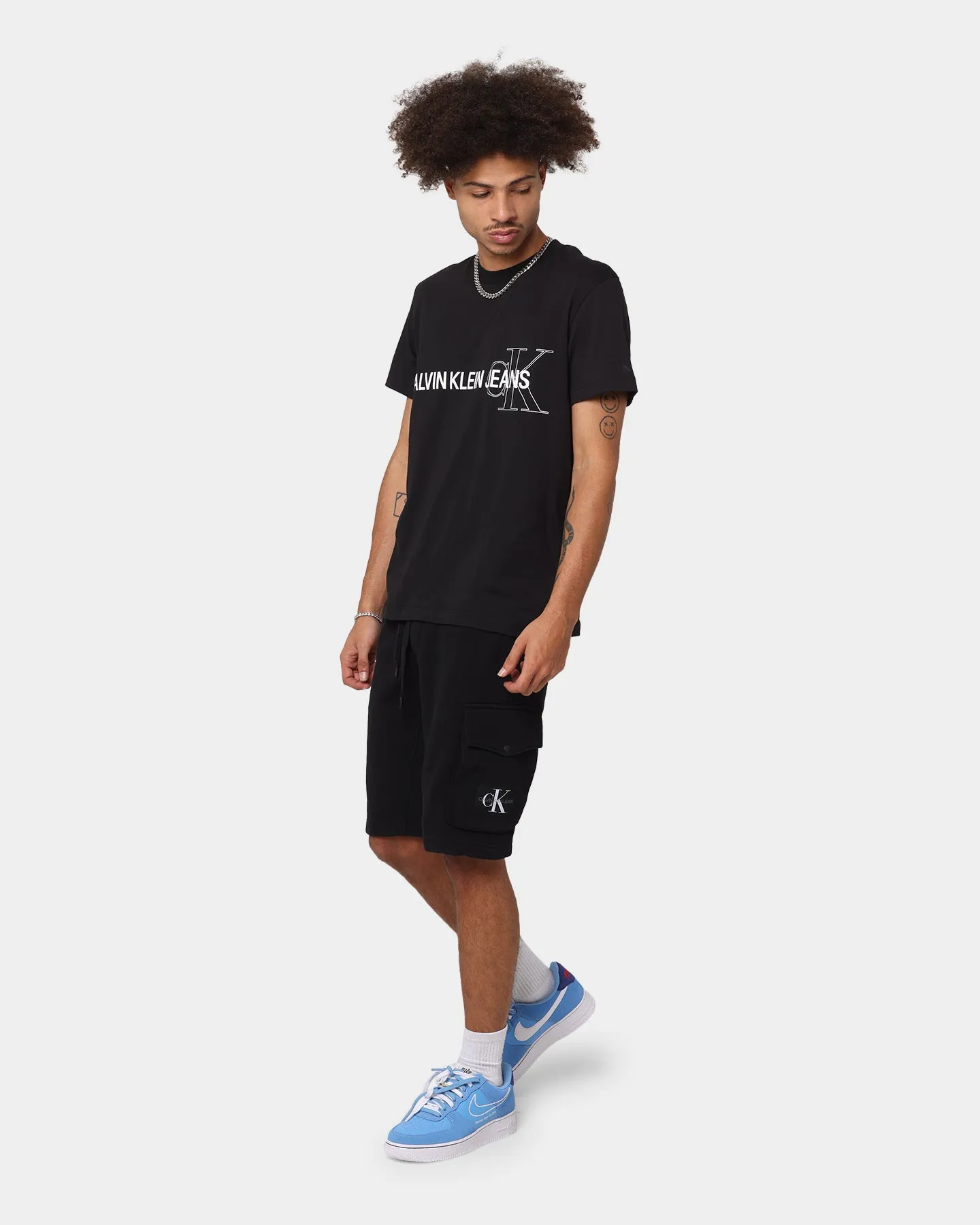 Calvin Klein Monogram Badge Shorts Black