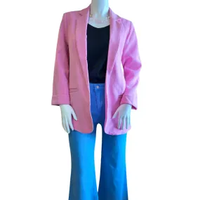 Candy Pink open front classic blazer