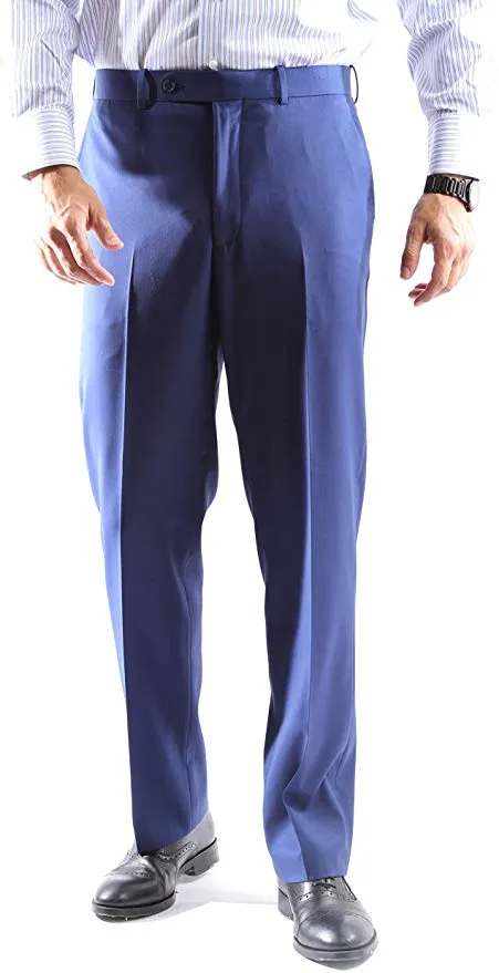 Caravelli Men's Super 150's Poly/Viscose Wool Feel Single Breasted 2 Button Slim Fit 2pc Suit Style S600512H in Cobalt 580 (free shipping)
