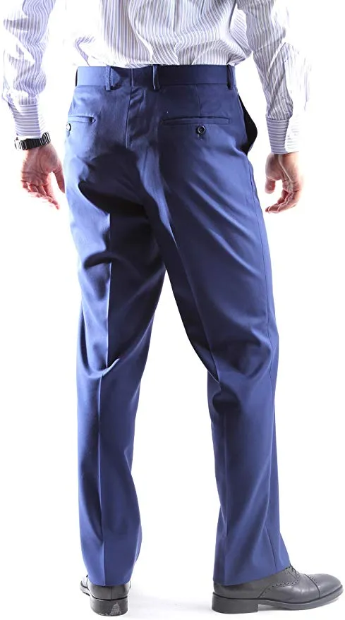 Caravelli Men's Super 150's Poly/Viscose Wool Feel Single Breasted 2 Button Slim Fit 2pc Suit Style S600512H in Cobalt 580 (free shipping)