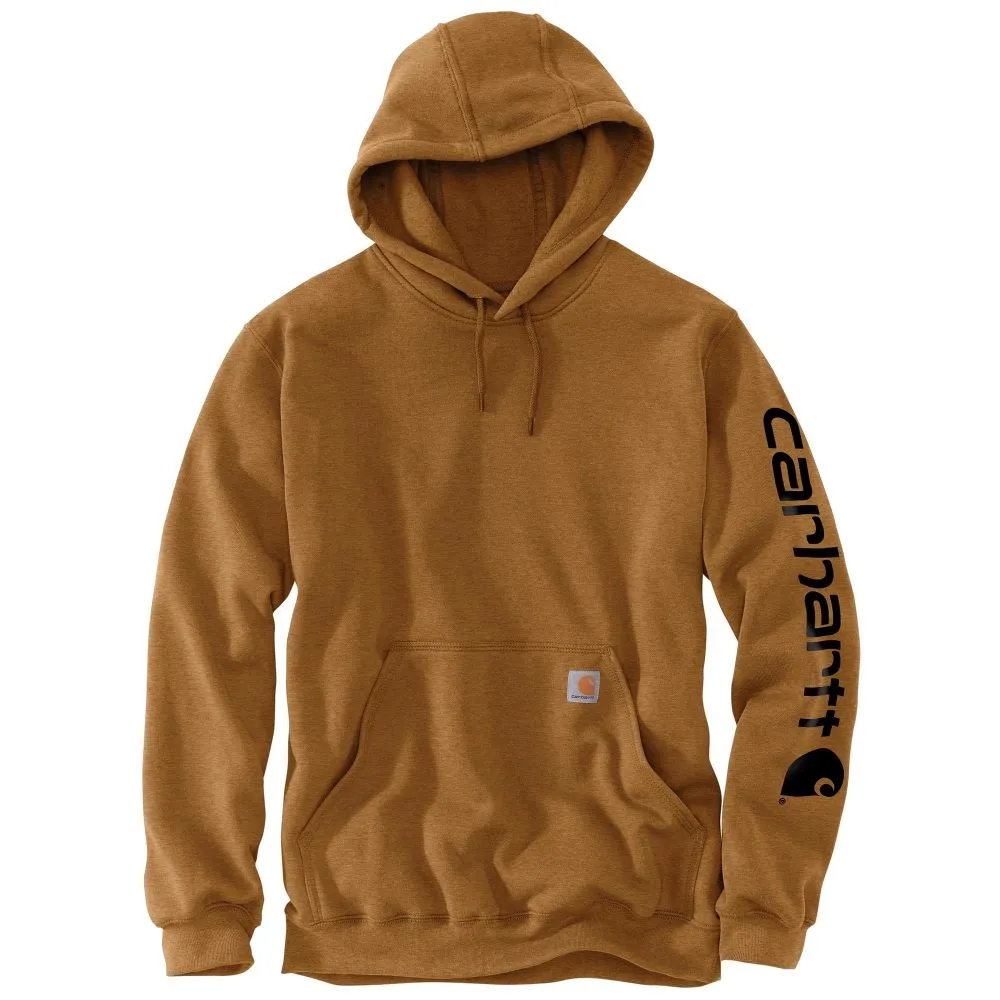 'Carhartt' Men's Midweight Logo Hoodie - Carhartt Brown