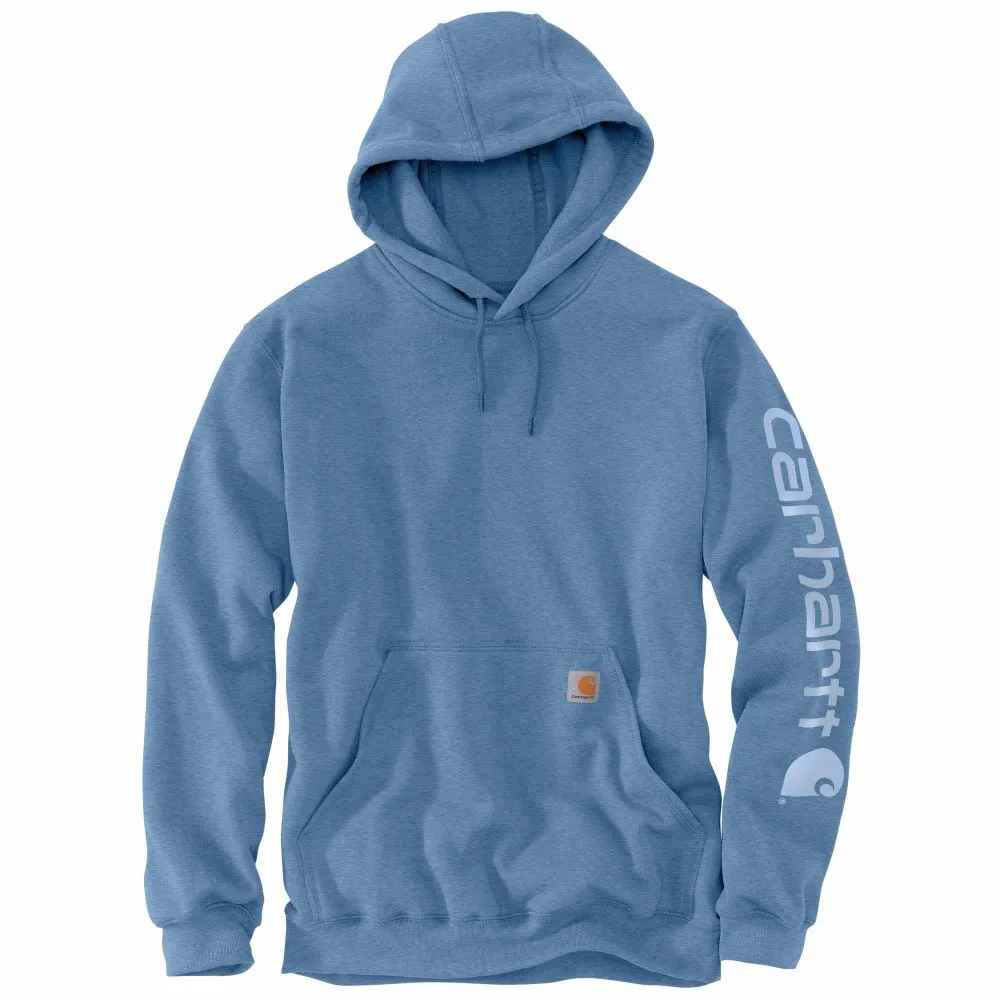 'Carhartt' Men's Midweight Sleeve Logo Hoodie - Coastal Heather