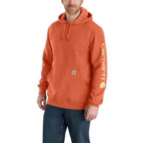 'Carhartt' Men's Midweight Sleeve Logo Hoodie - Desert Orange Heather