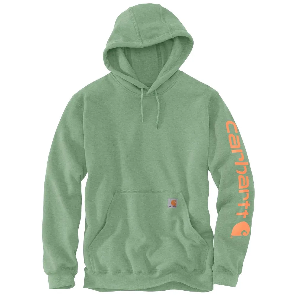 'Carhartt' Men's Midweight Sleeve Logo Hoodie - Loden Frost Heather