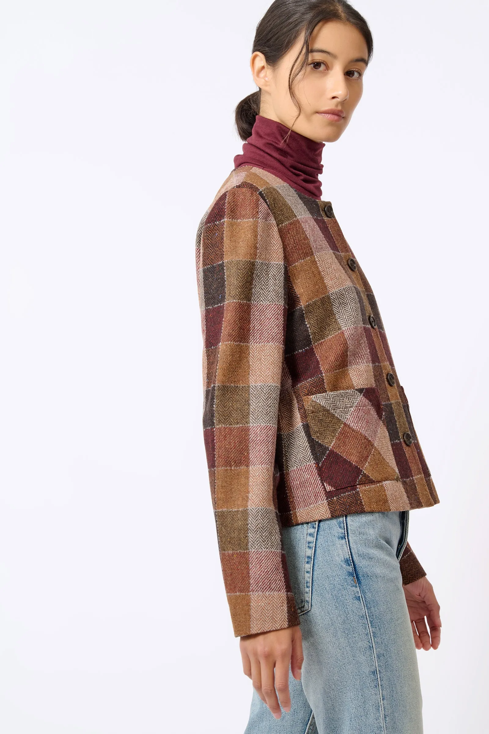 Caroline Patch Pocket Blazer - Patchwork