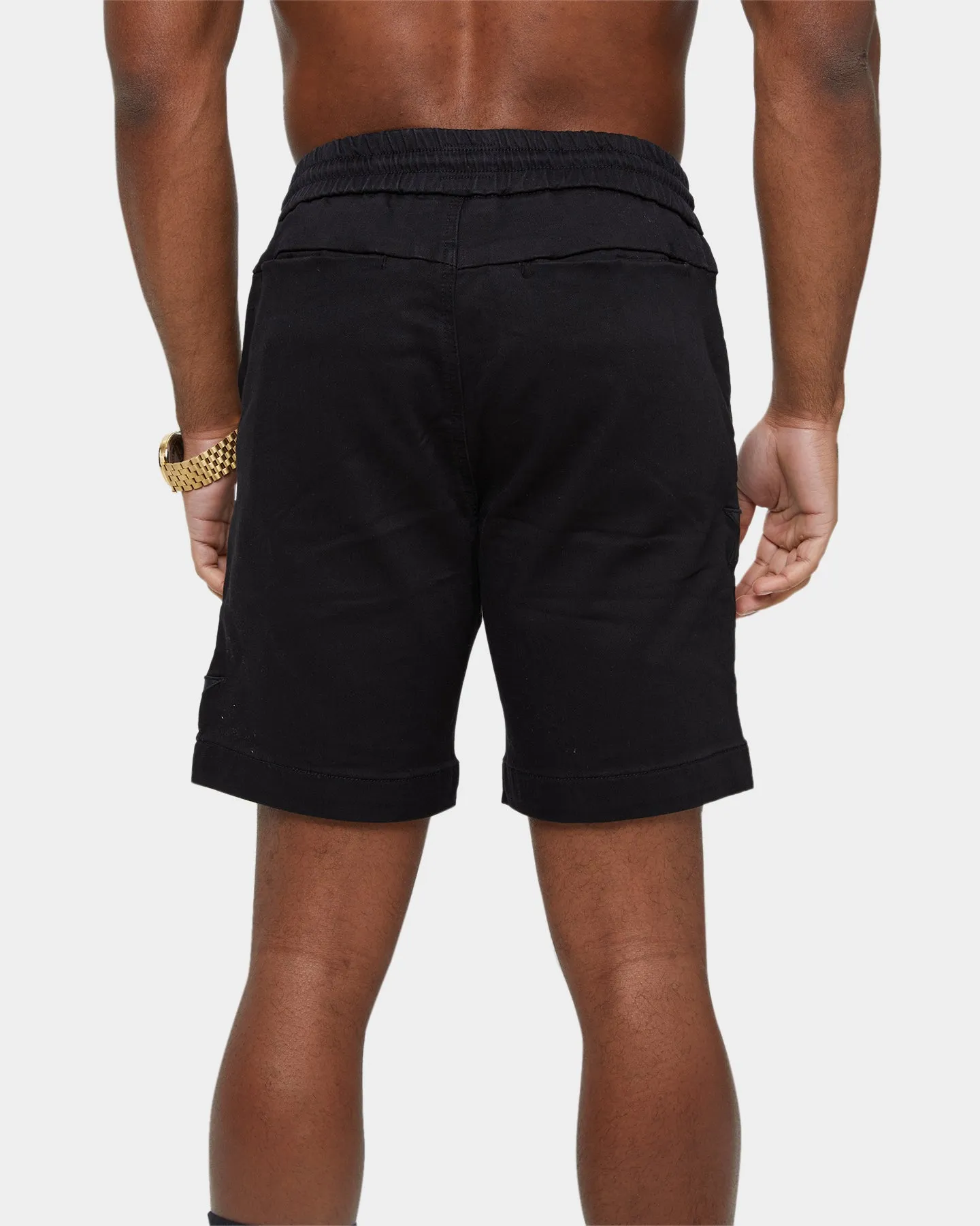 Carre Étoiles Denim Walk Shorts Black