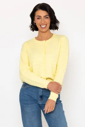 Cashmere Blend Cardigan in Yellow