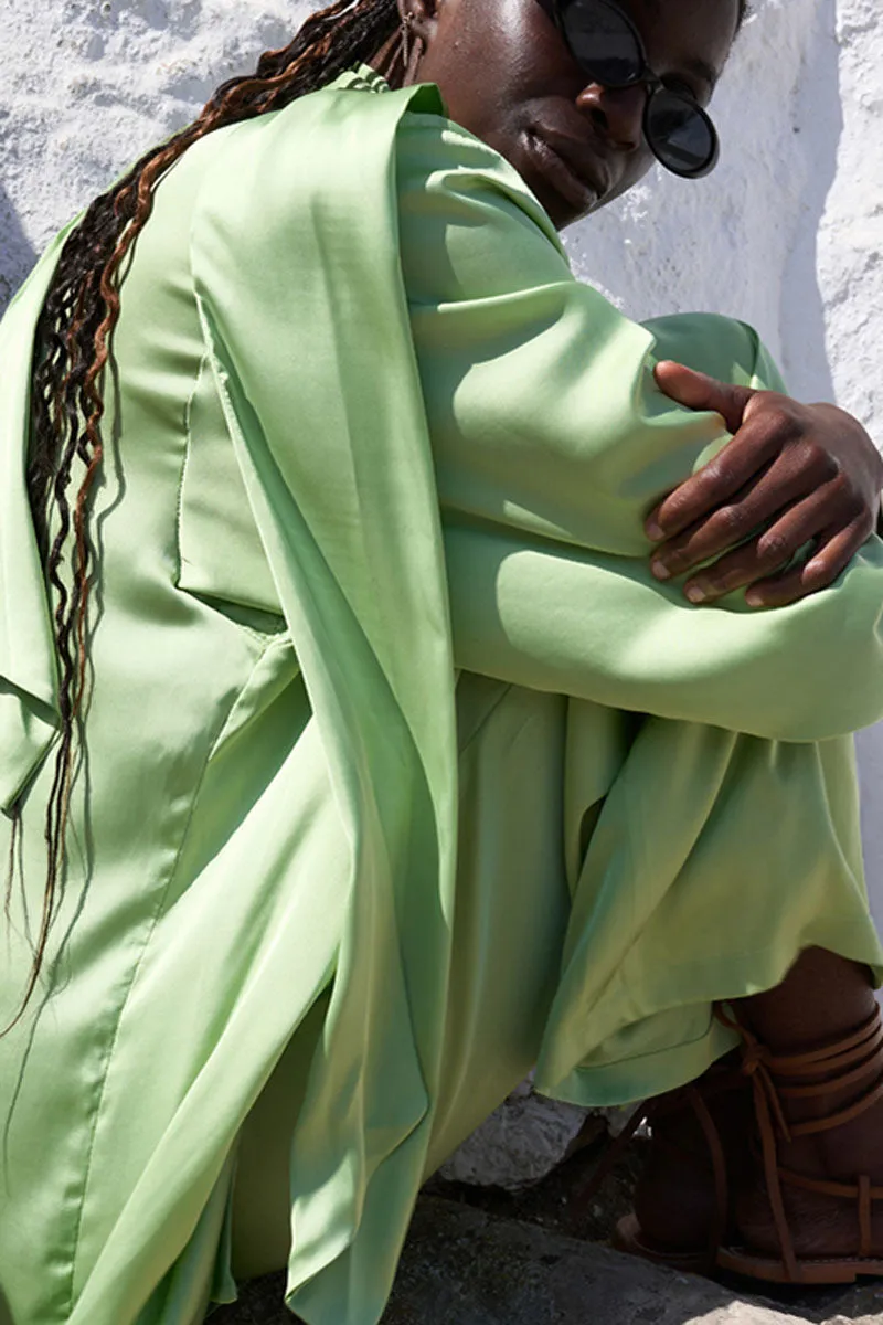 CECILY PISTACHIO SHIRT DRESS